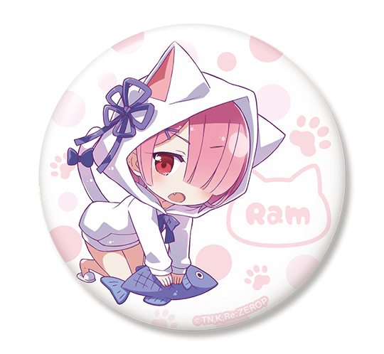 Re:ゼロから始める異世界生活 ビッグ缶バッジ 猫耳ワンピースver.